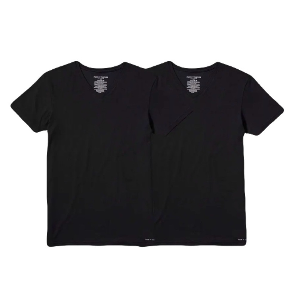 NIB Pair of Thieves 2-Pack Black V-Neck Undershirts, Size XXL